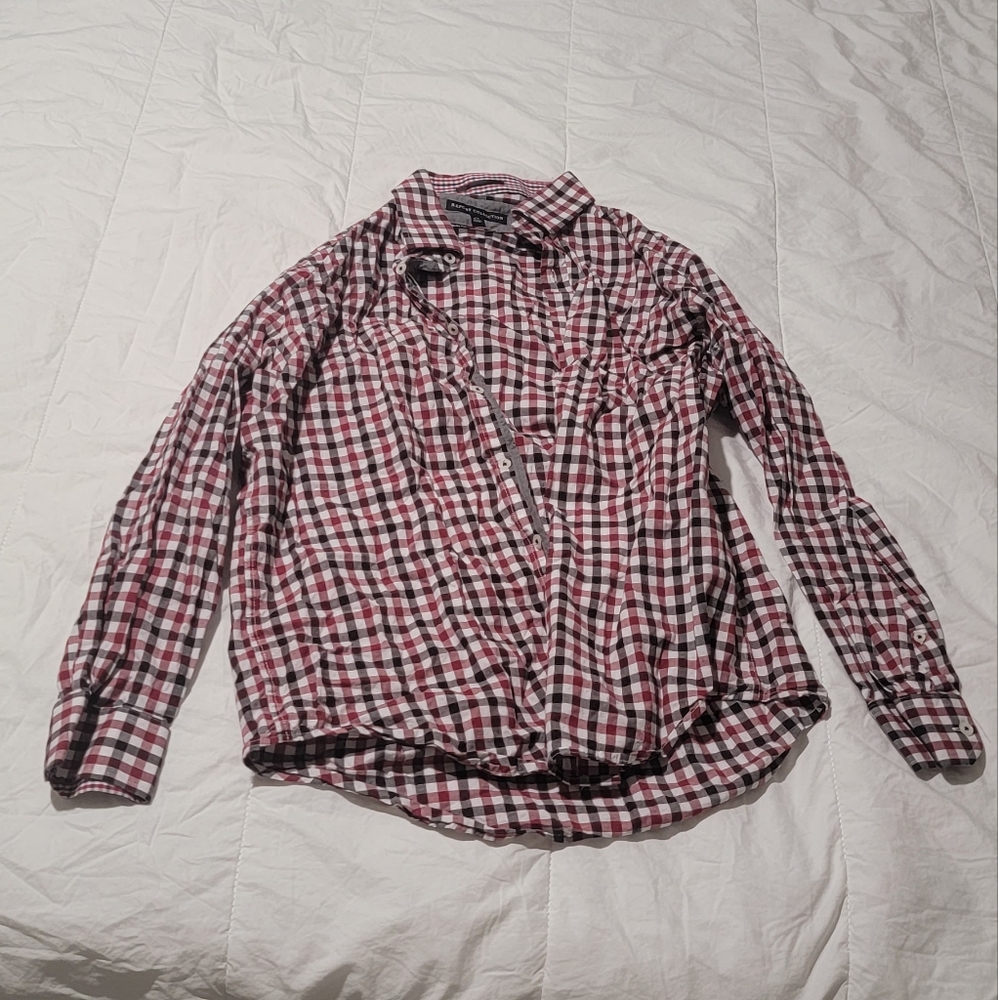 Men's collard shirt report collection Large slim fit